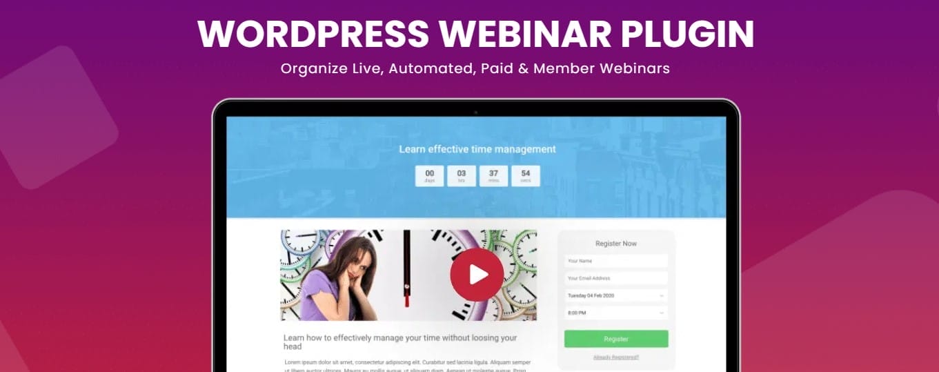 WebinarPress is the ideal solution for your webinar