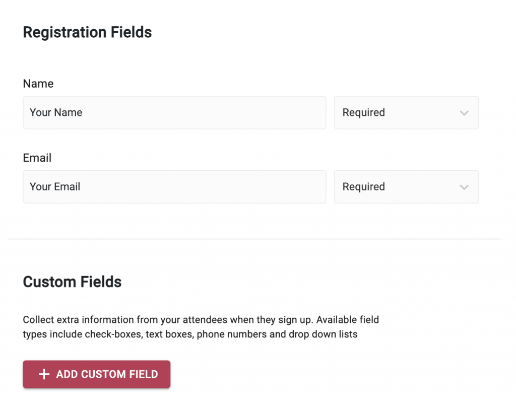 Custom registration fields in WebinarPress allow you to get detailed information about your attendees. 